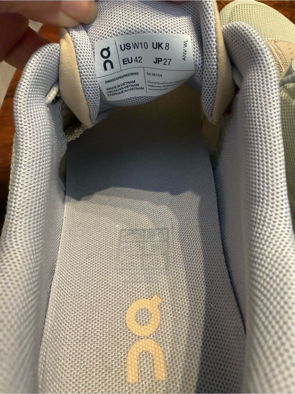 On Cloud 5 Running Shoes Women's Haze Sand Athletic Sneakers EU 42 US 10 - Picture 7 of 9